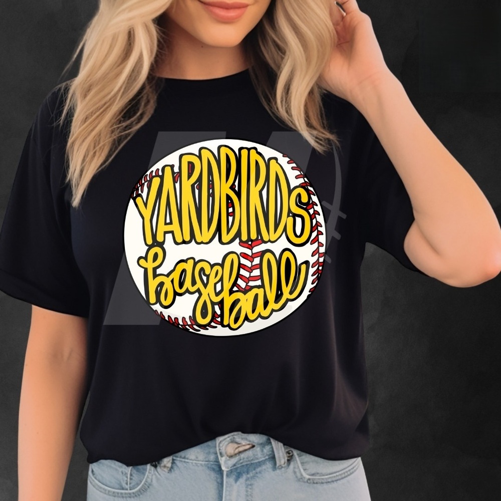 Yardbirds Hand Drawn Baseball Tee